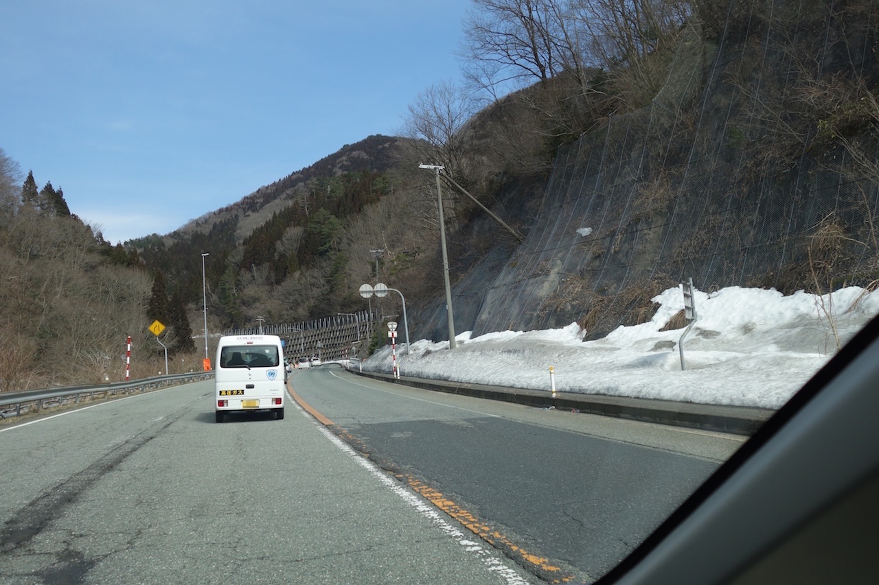 3月中旬！雪は？境港からフェリーに乗るために兵庫県から車で出発してみた